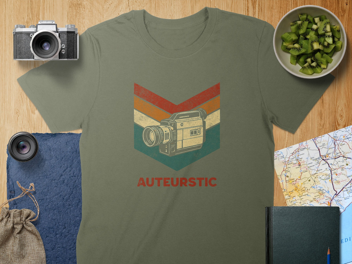 Auteurstic Vintage Camera Design T-shirt product type