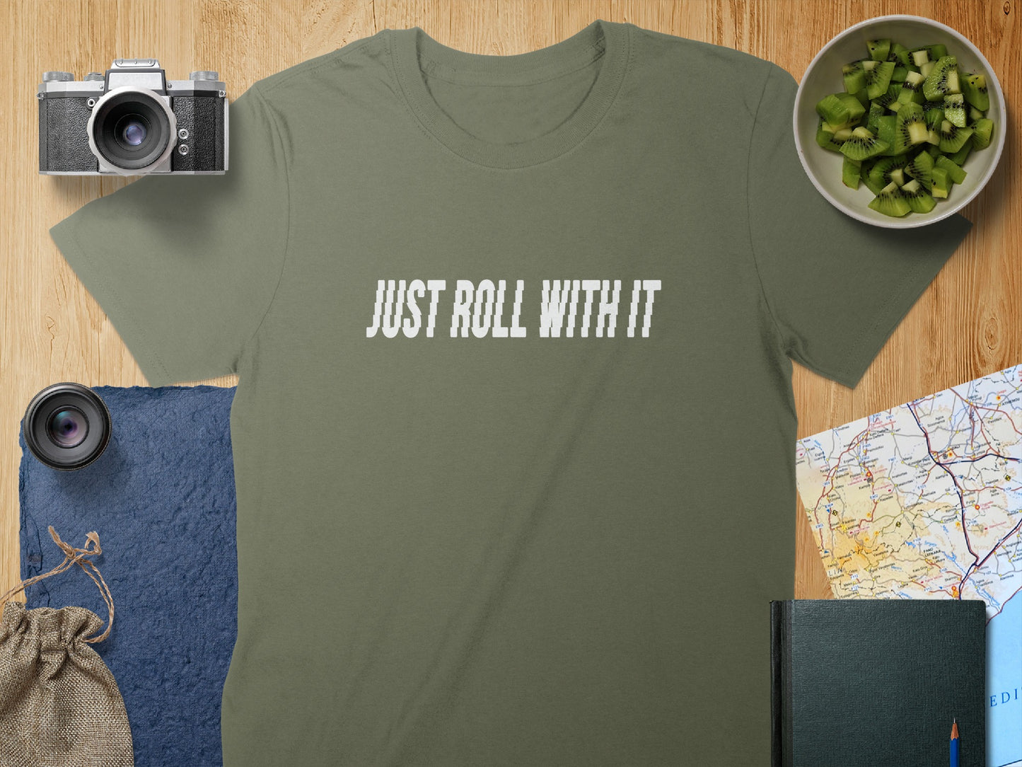 Just Roll With It Graphic Tee Shirt product