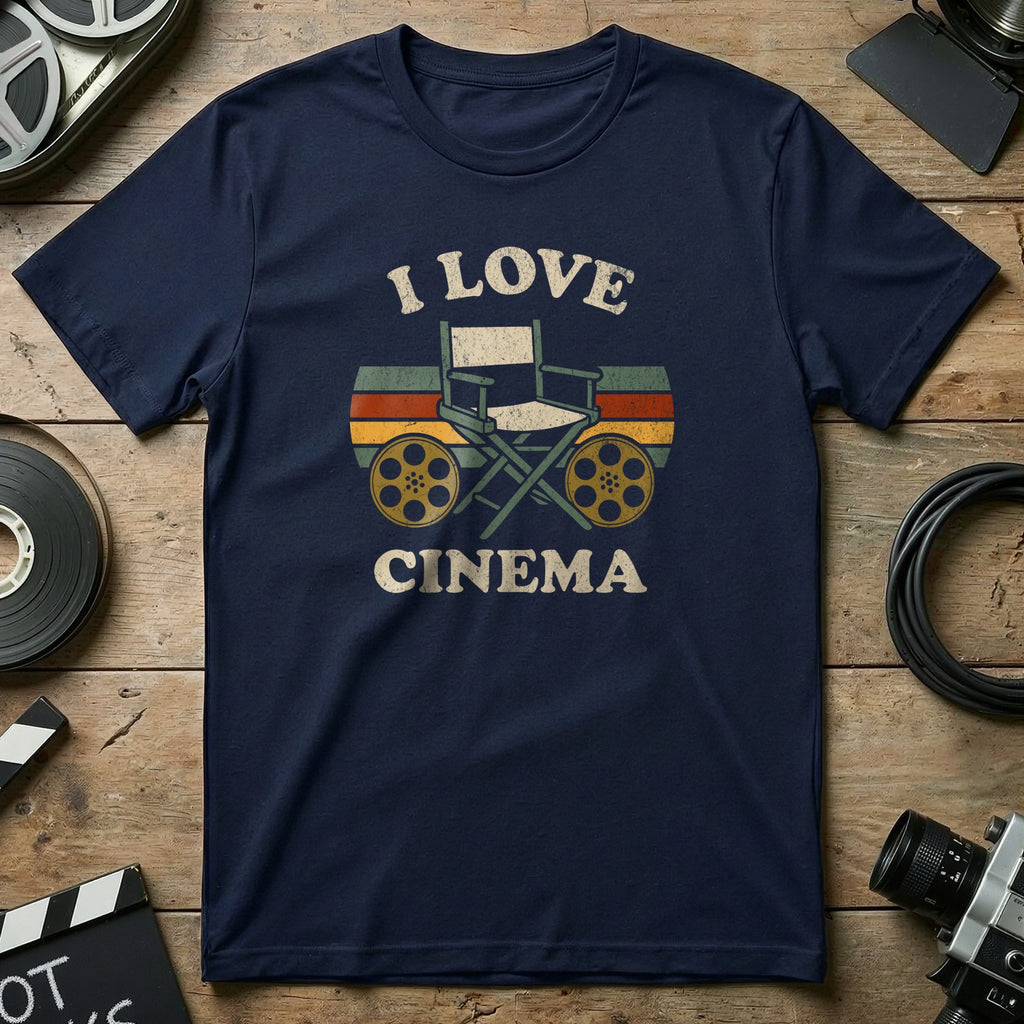 I Love Cinema Director's Chair Graphic T-Shirt