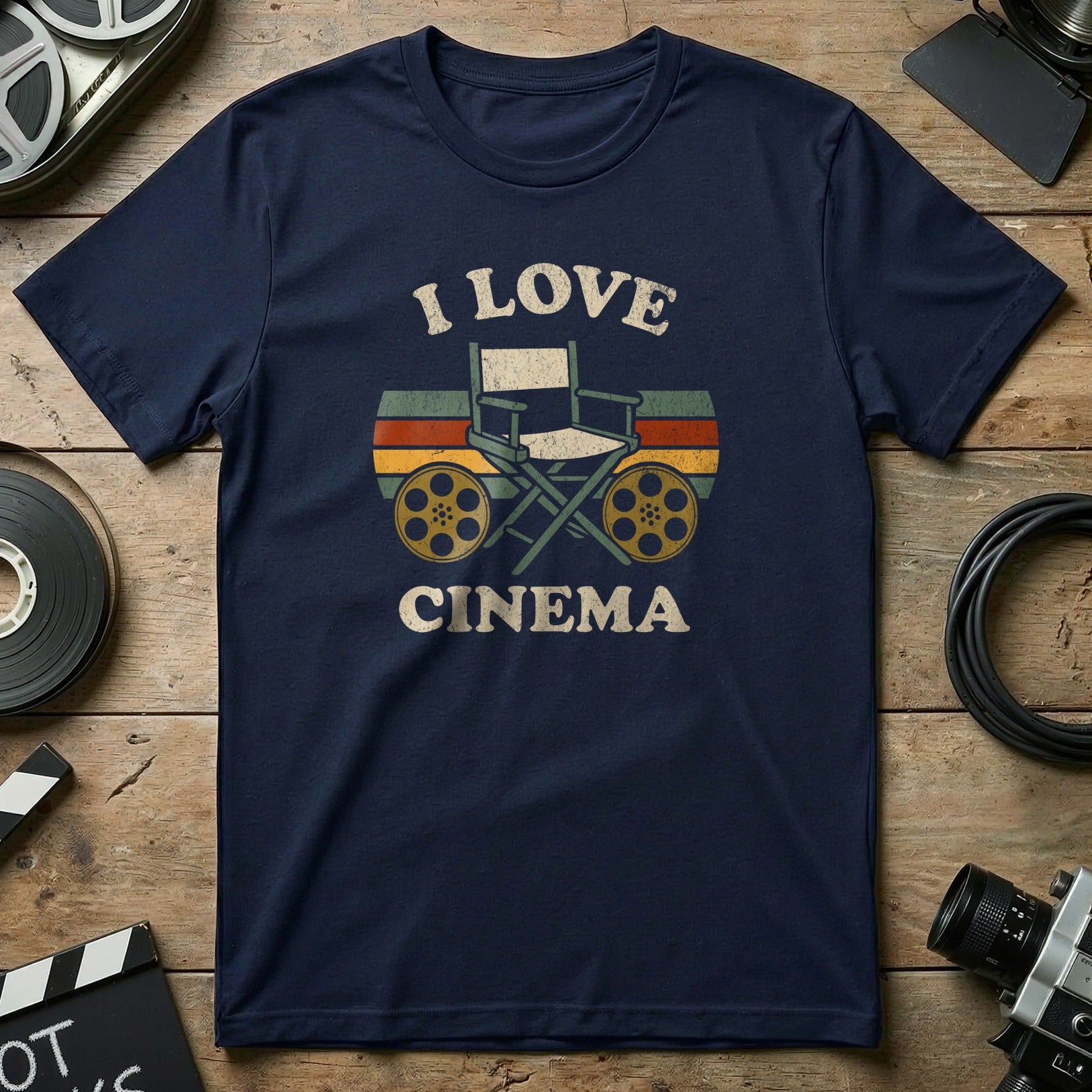 I Love Cinema Director's Chair Graphic T-Shirt