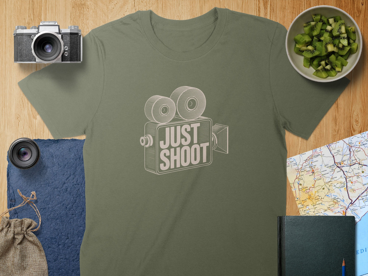 Just Shoot Graphic Camera Design T-Shirt product type