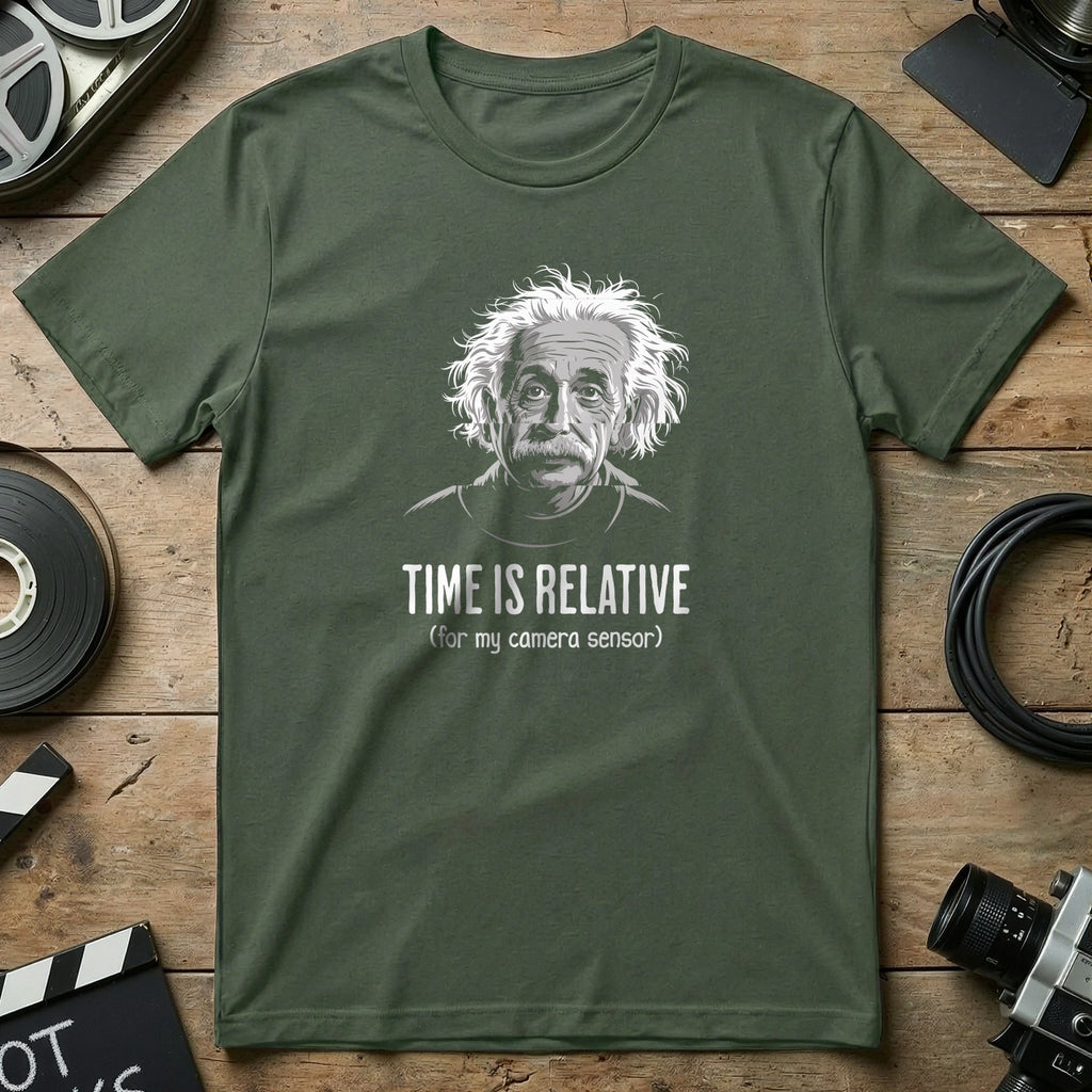Einstein 'Time is Relative' Camera Sensor T-Shirt