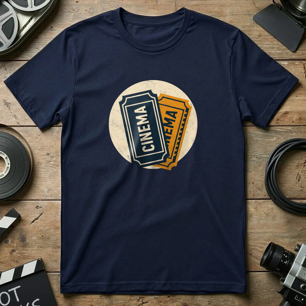 Vintage Cinema Ticket Graphic Tee Shirt