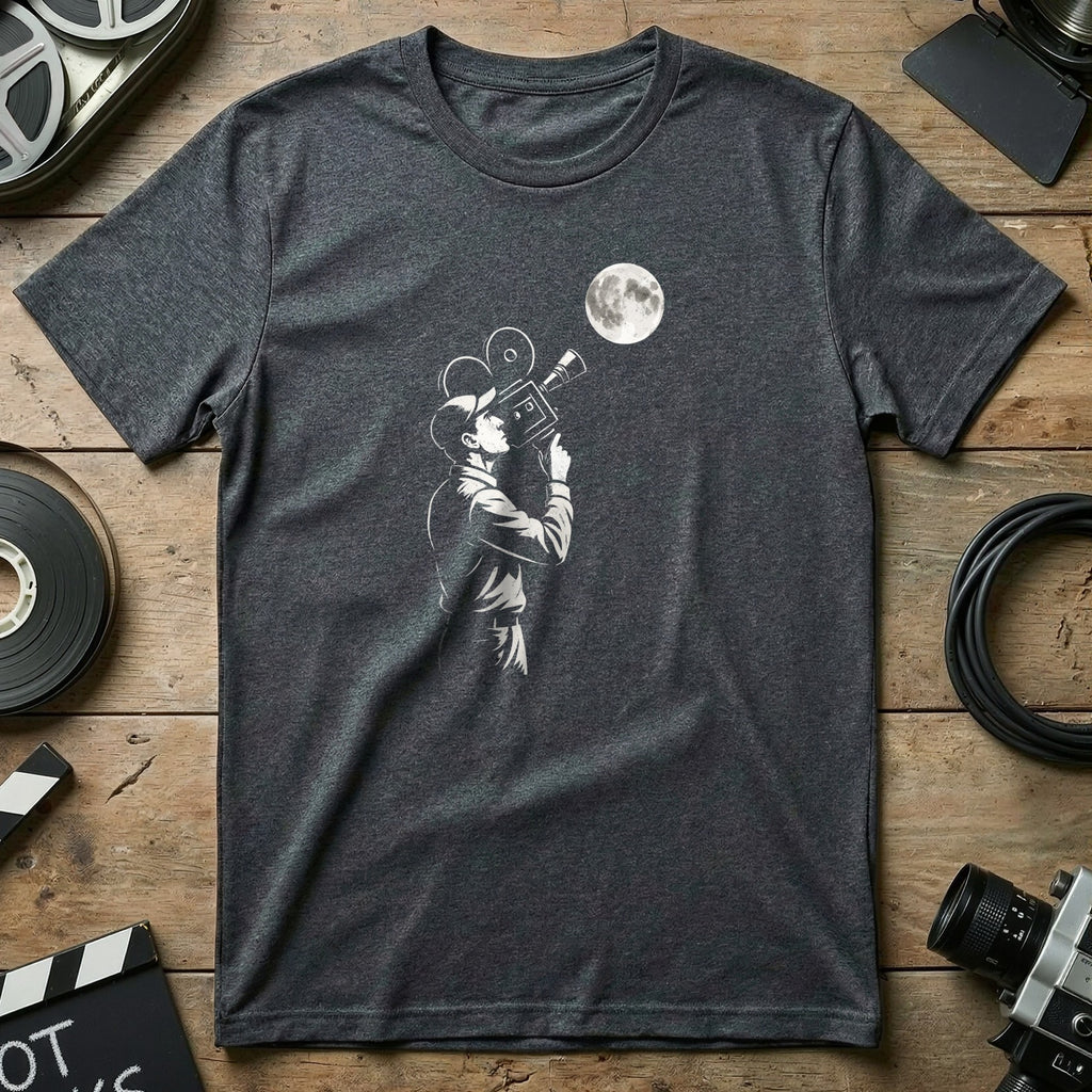 Filmmaker Graphic Tee with Moon Ideal for Movie Lovers