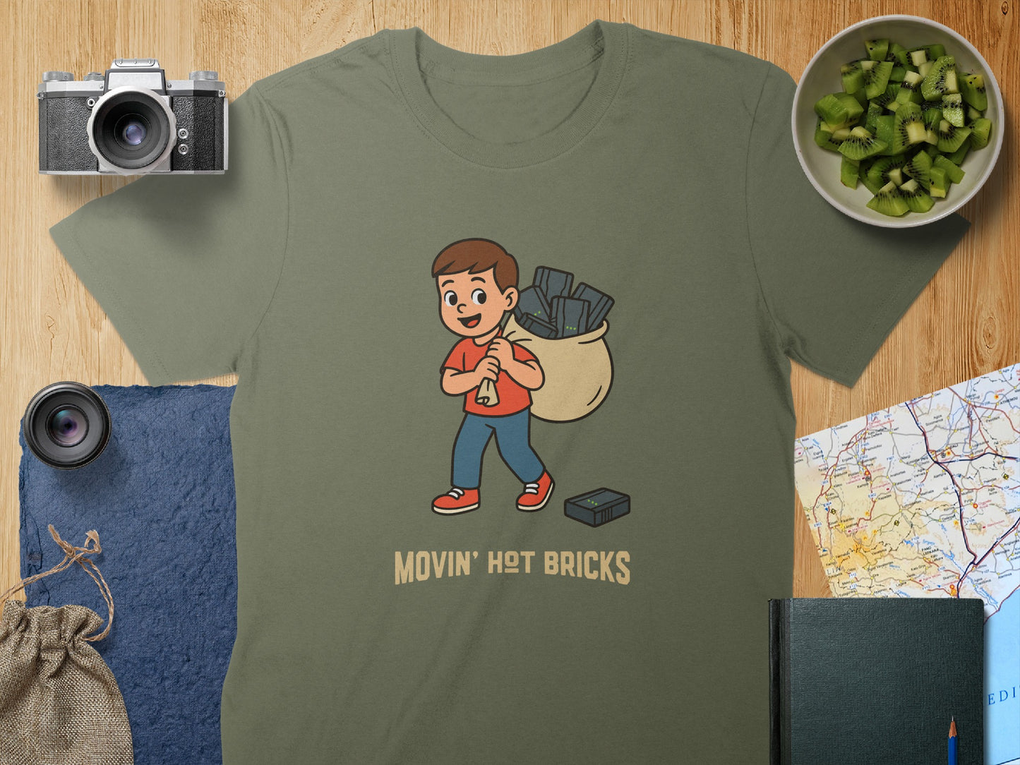 Movin' Hot Bricks Graphic Tee for Fans Shirt Product