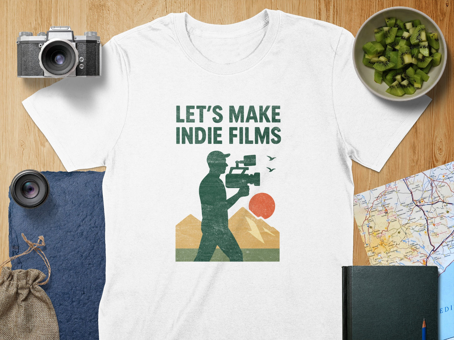 Let's Make Indie Films Graphic Print T-shirt product