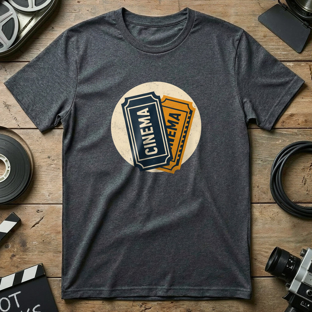 Vintage Cinema Tickets Graphic Tee Shirt