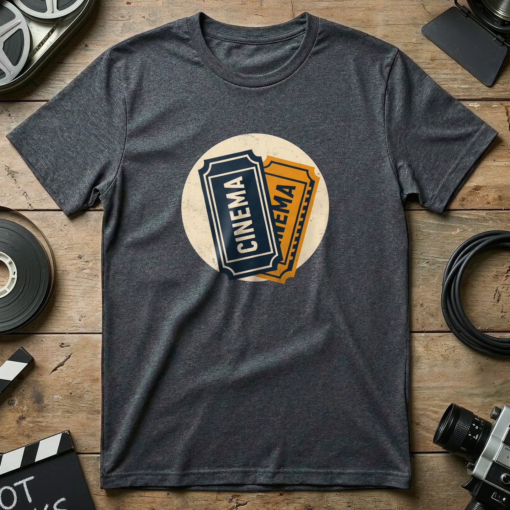 Vintage Cinema Tickets Graphic Tee Shirt