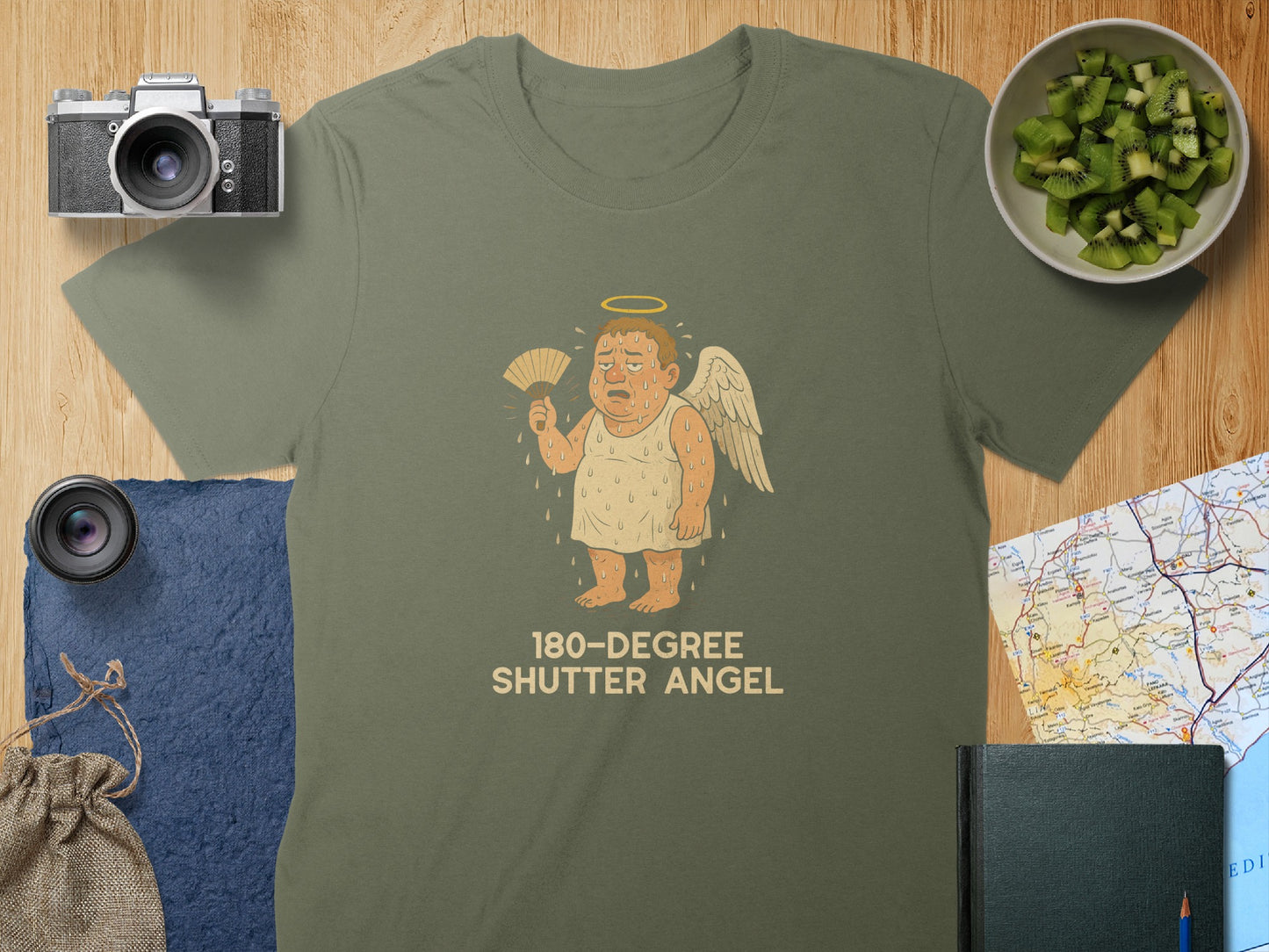 180-Degree Shutter Angel Graphic T-shirt product