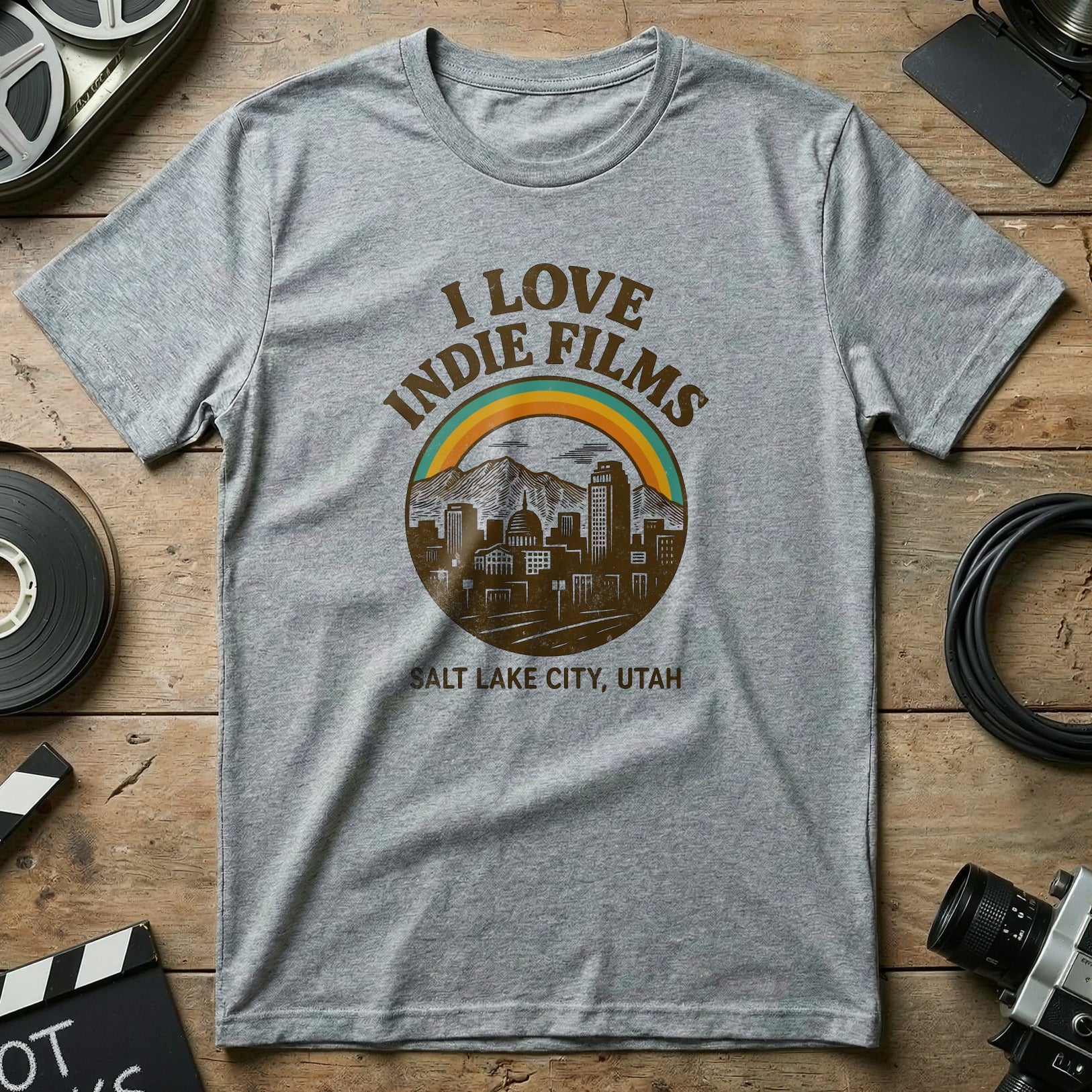 I Love Indie Films Salt Lake City Utah Graphic Tee