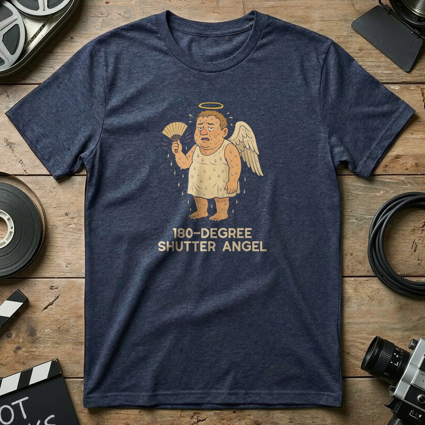 180-Degree Shutter Angel Graphic Print T-shirt