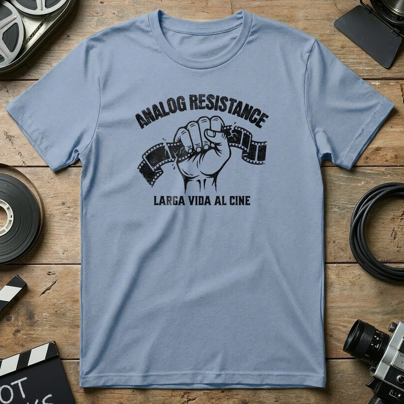Analog Resistance Larga Vida Al Cine t-shirt