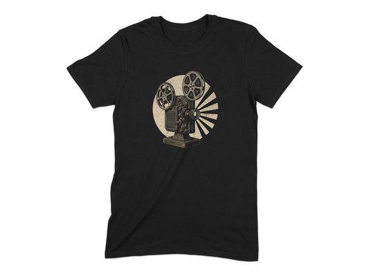 Vintage Film Projector Design Graphic T-Shirt