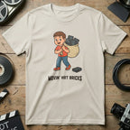 Movin' Hot Bricks Cartoon Graphic T-Shirt