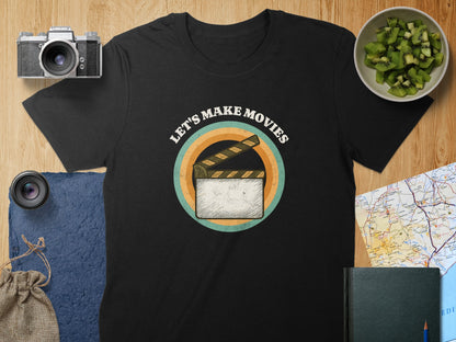 Let's Make Movies Clapperboard Design T-Shirt product