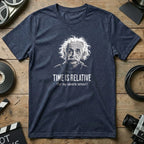 Time Is Relative Einstein Graphic Quote T-Shirt