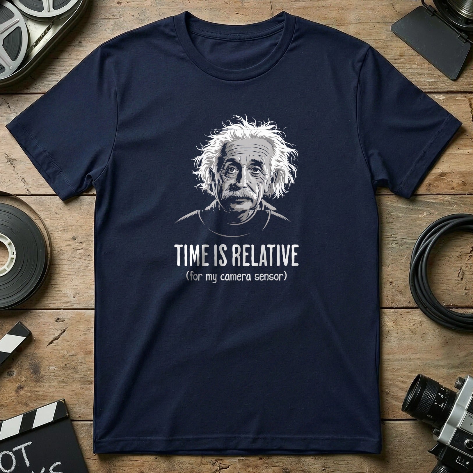 Time Is Relative Camera Sensor Einstein Quote Shirt