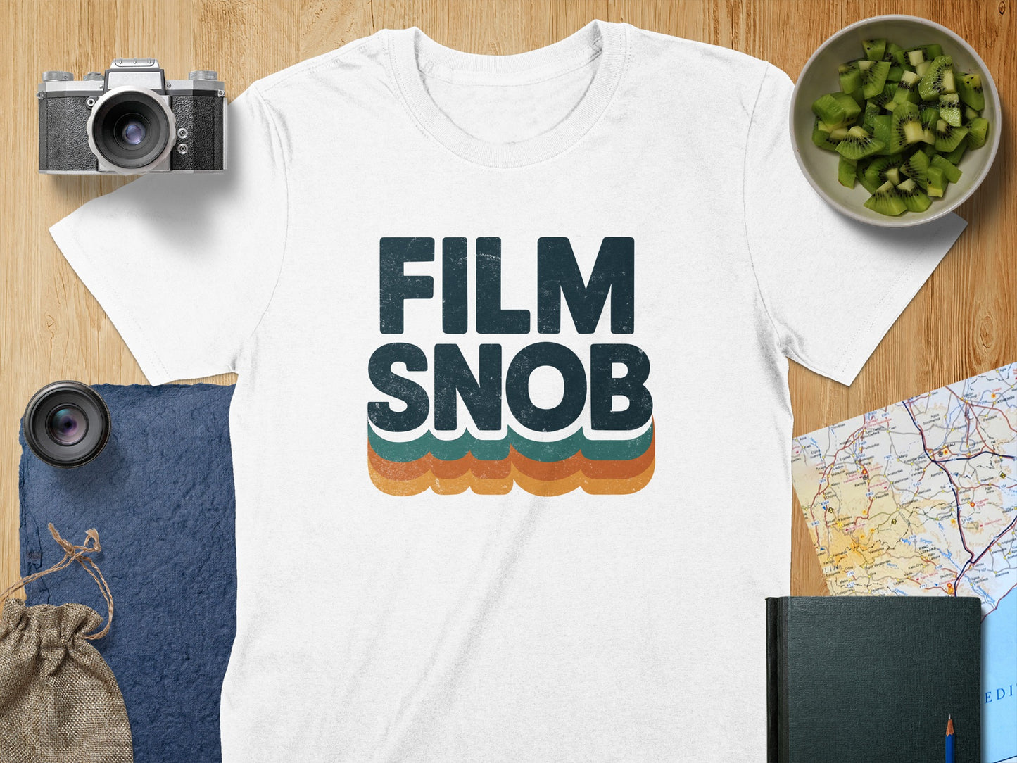 Vintage Inspired Film Snob Graphic Print T Shirt product type
