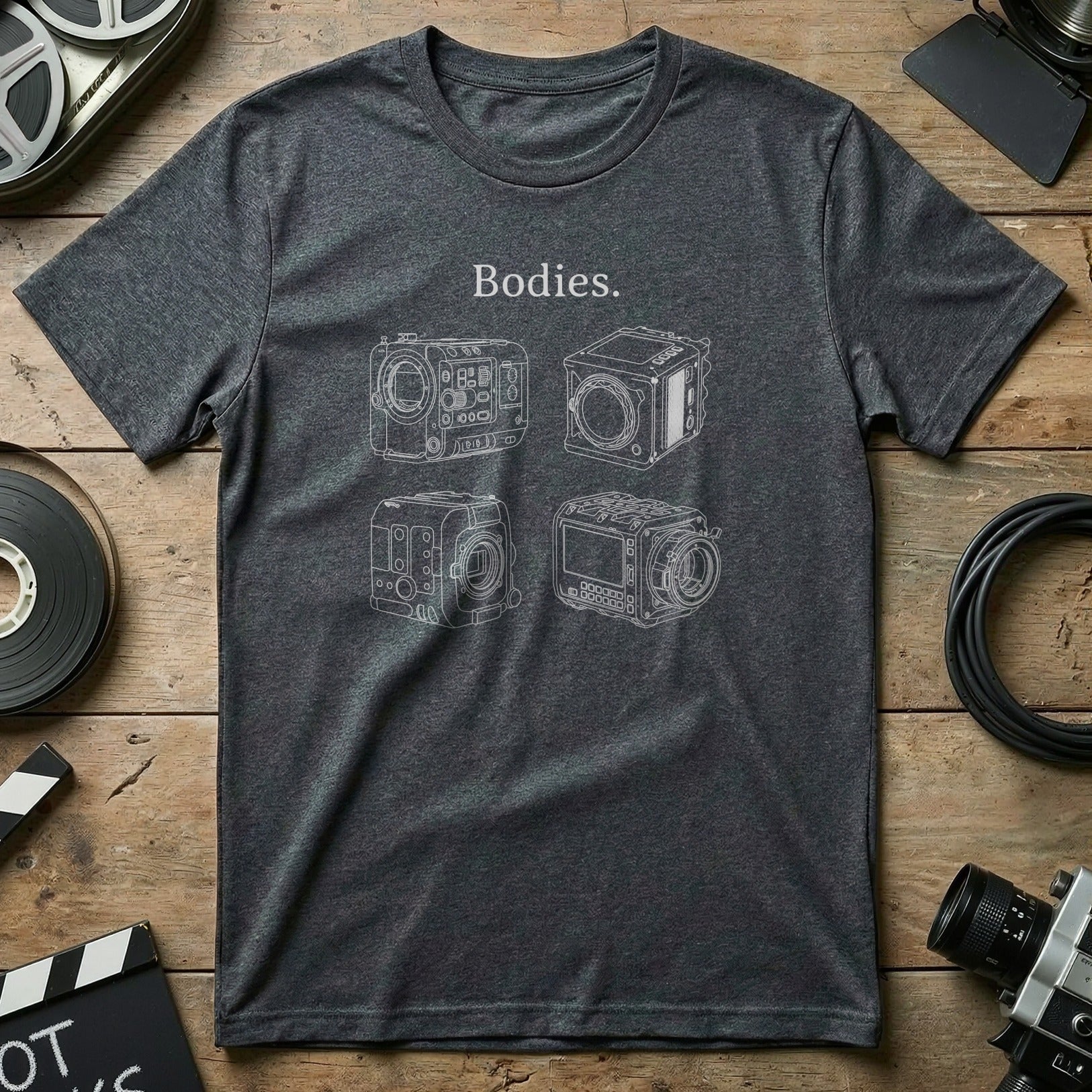 Vintage Camera Bodies Graphic Tee Shirt Product
