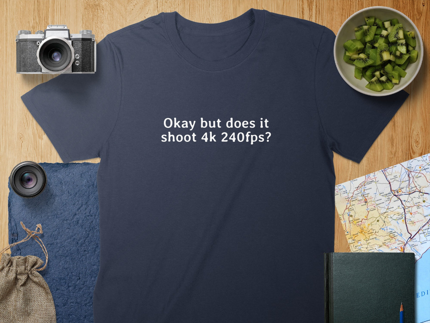 Okay but does it shoot 4k 240fps T-shirt product type