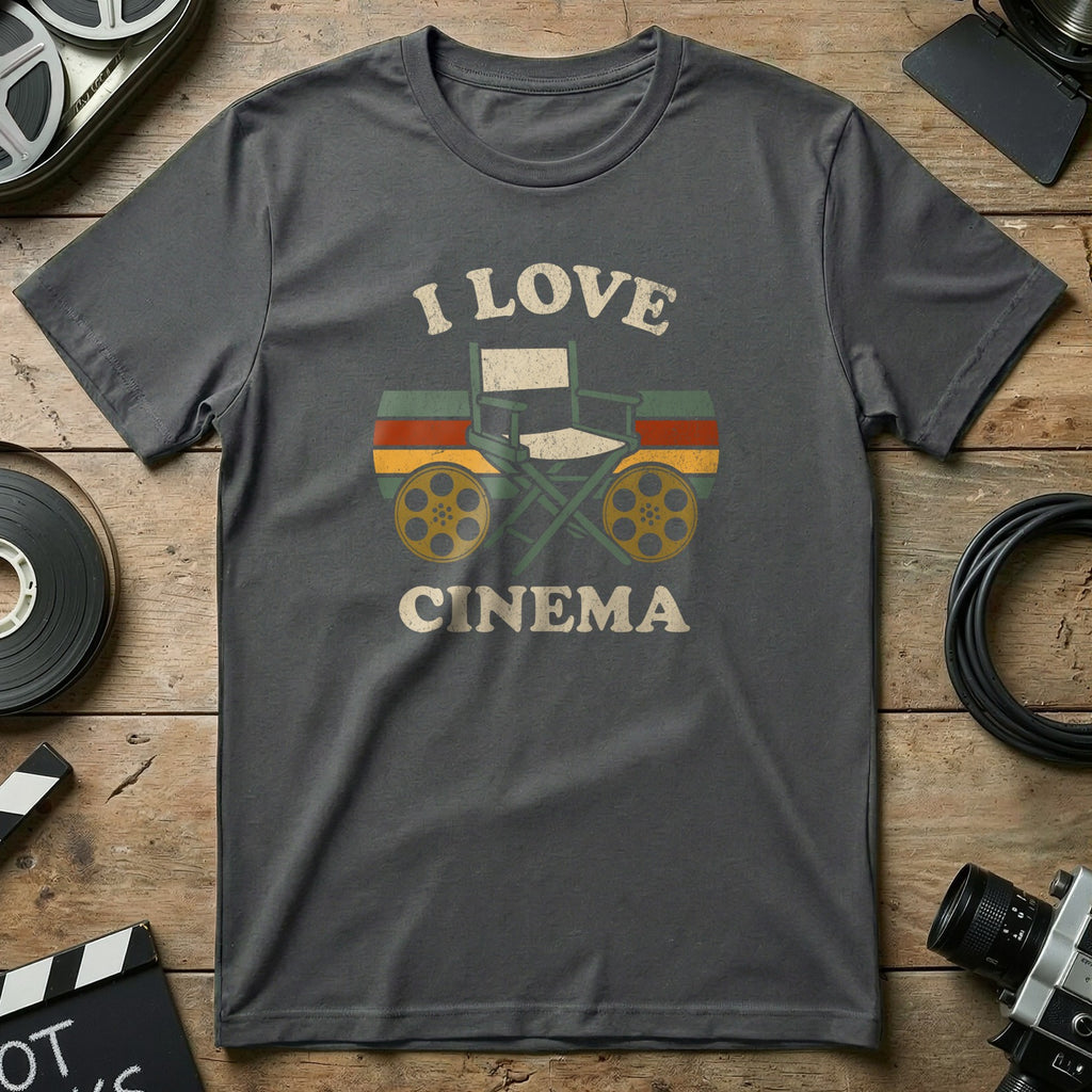 I Love Cinema Director's Chair Graphic T-Shirt