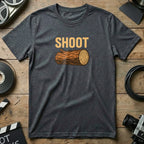 Humorous Shoot Log Graphic T-shirt for Movie Lovers