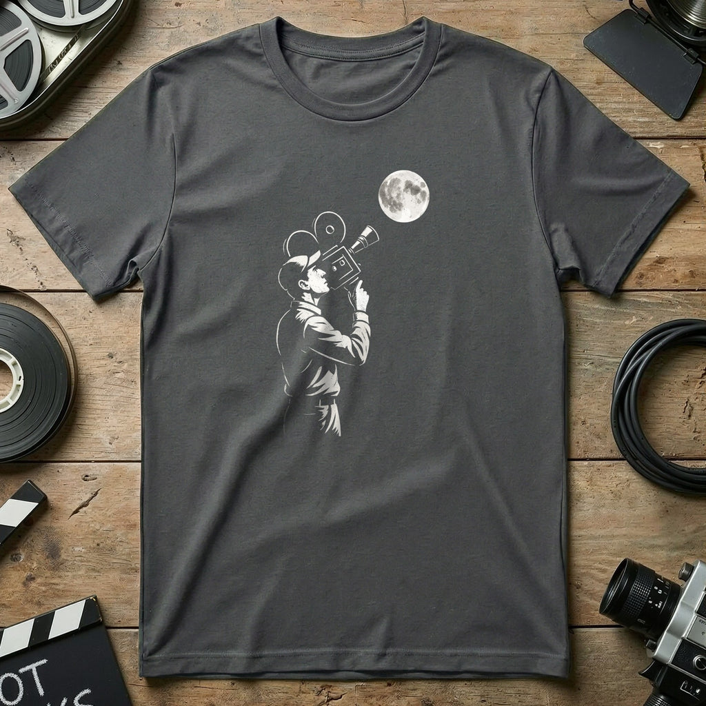 Vintage Cinematographer and Moon Graphic T-Shirt