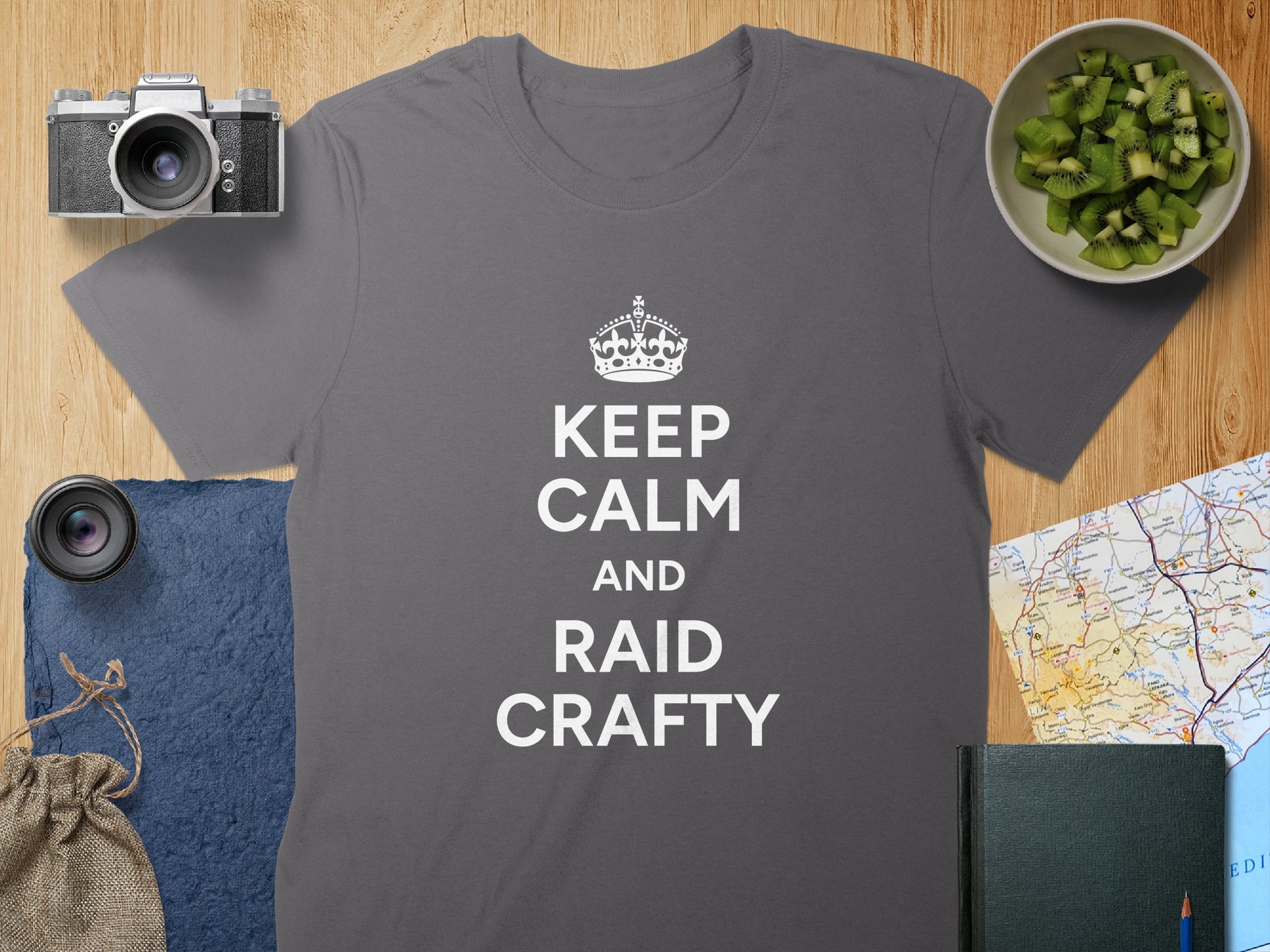 Keep Calm And Raid Crafty Design T-Shirt product type