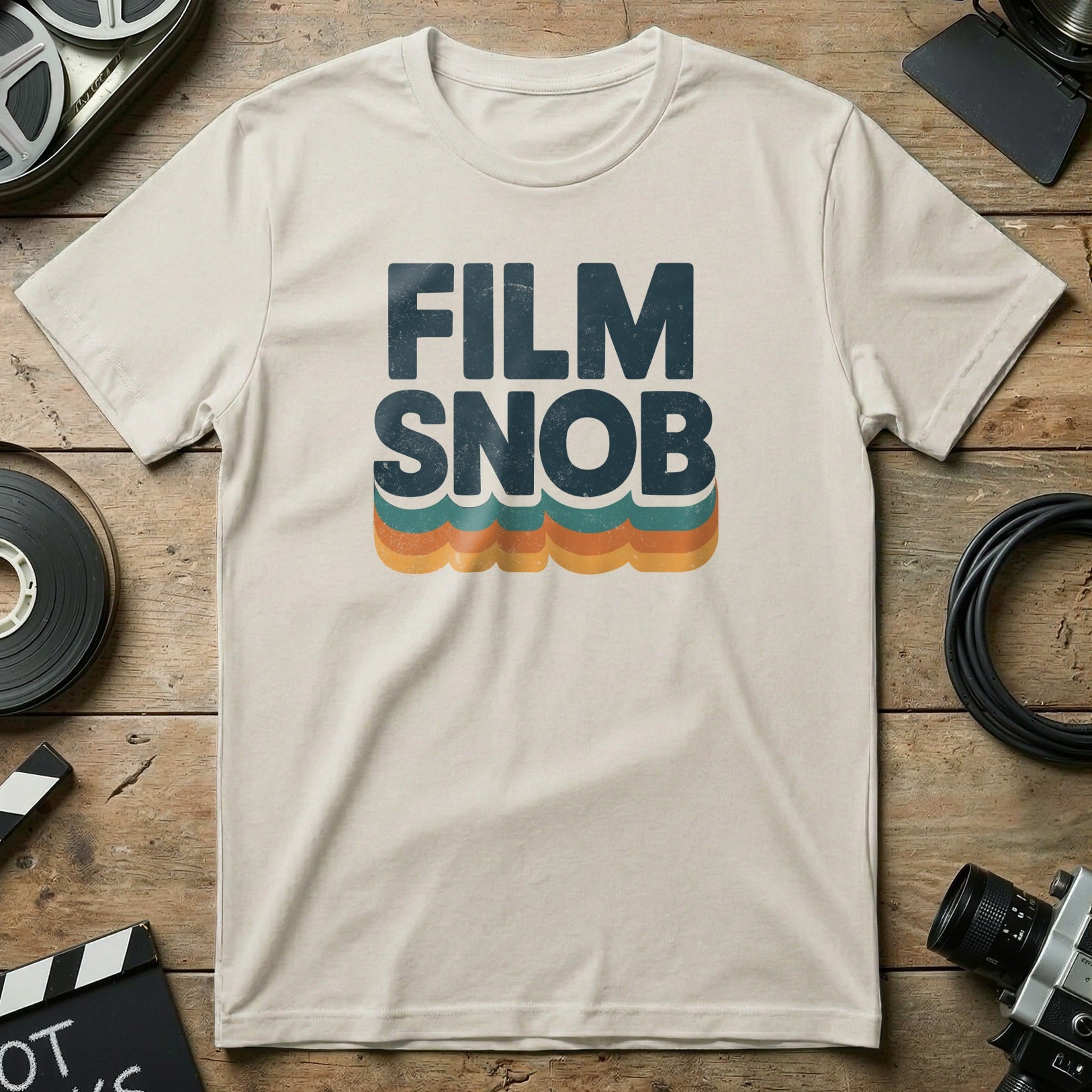 Film Snob Retro Style Graphic Design T-shirt