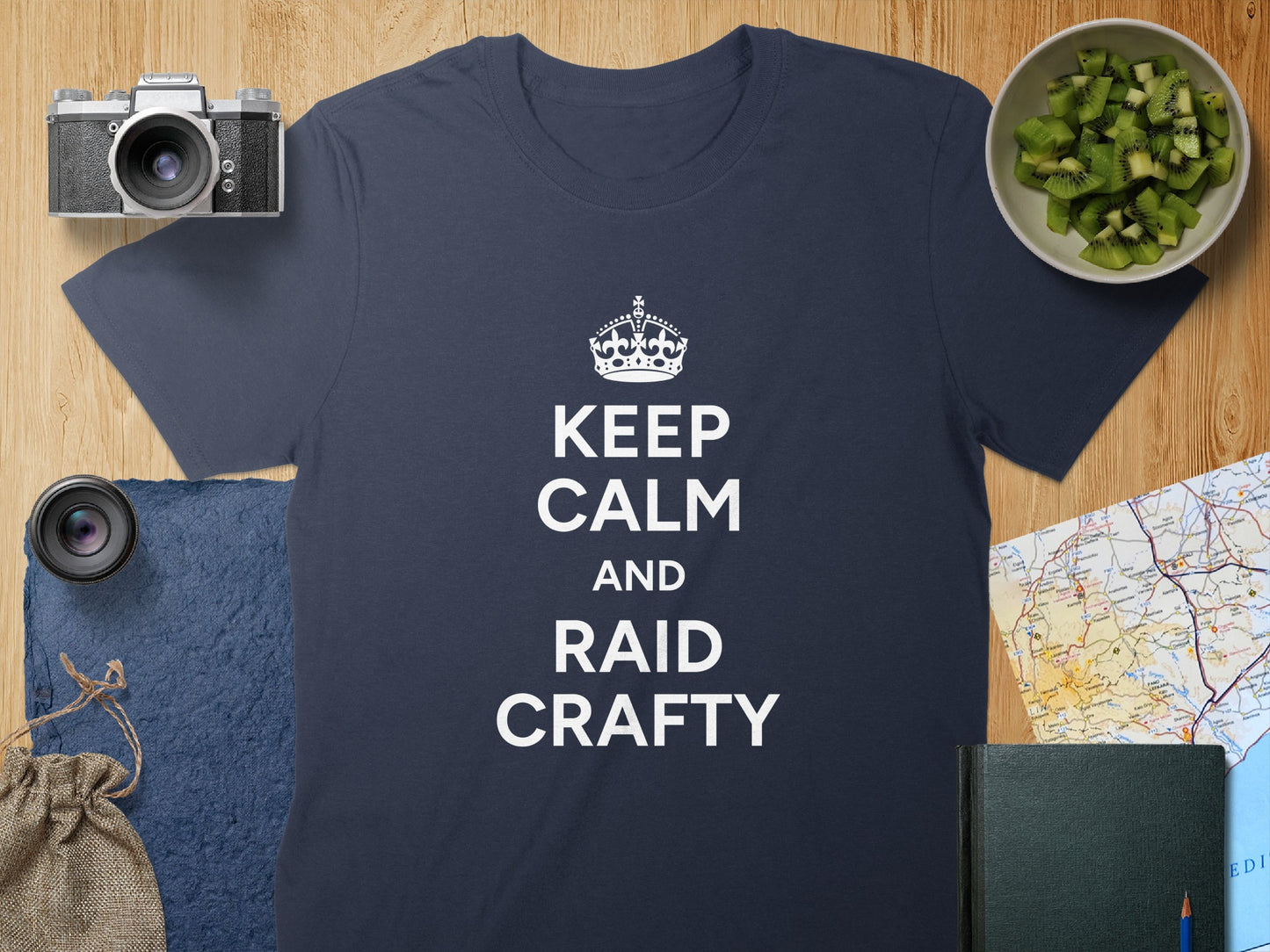 Keep Calm and Raid Crafty Graphic T-shirt product