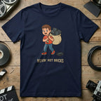 Movin' Hot Bricks Cute Character Graphic T-shirt