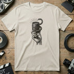 Snake Wrapped Camera Lens Graphic T-Shirt