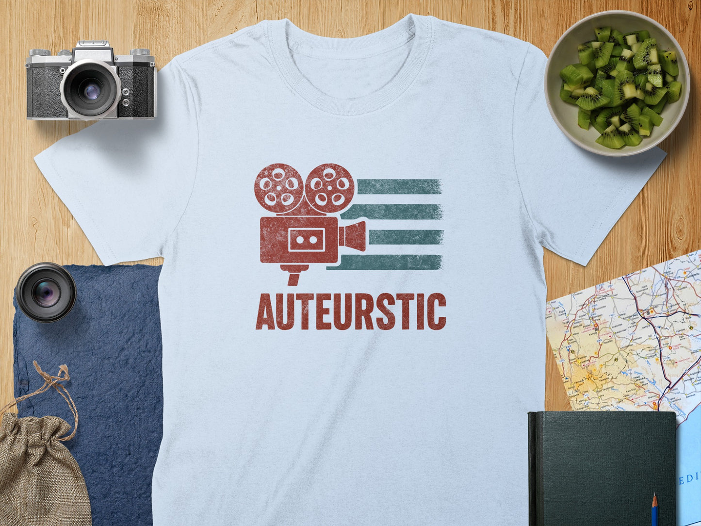 Auteurstic Retro Film Design Graphic T-shirt product type