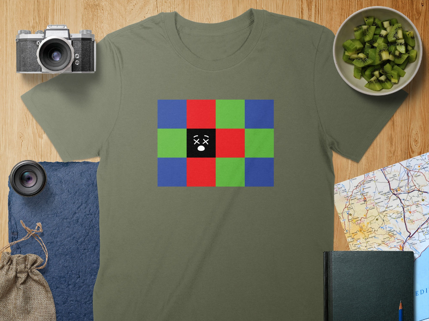 Colorful Geometric Design Graphic Short Sleeve T-shirt