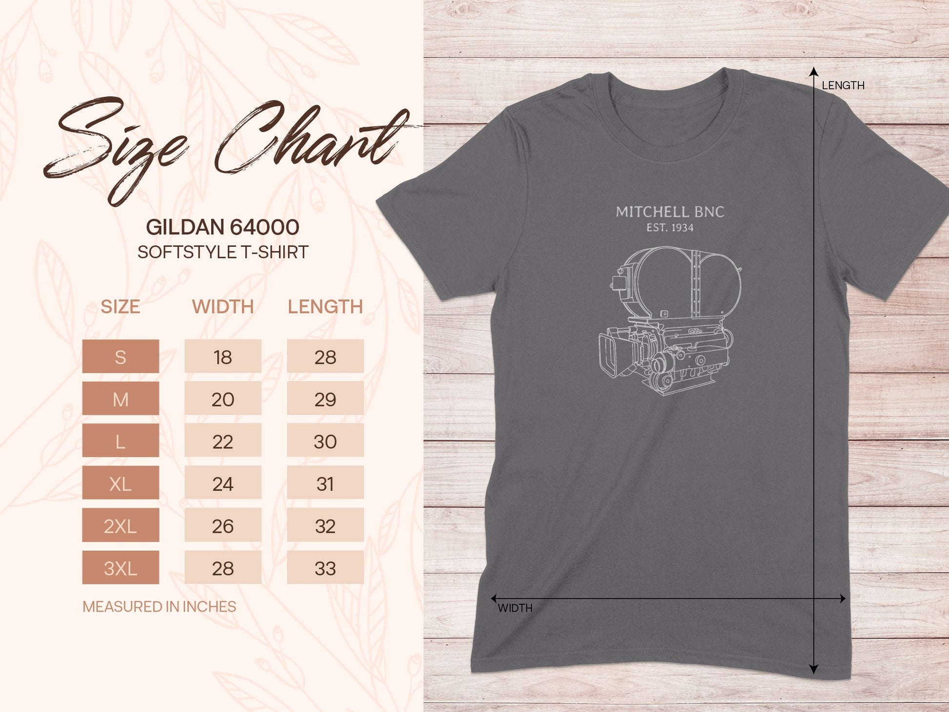 Vintage Style Mitchell BNC Camera Illustration T-shirt