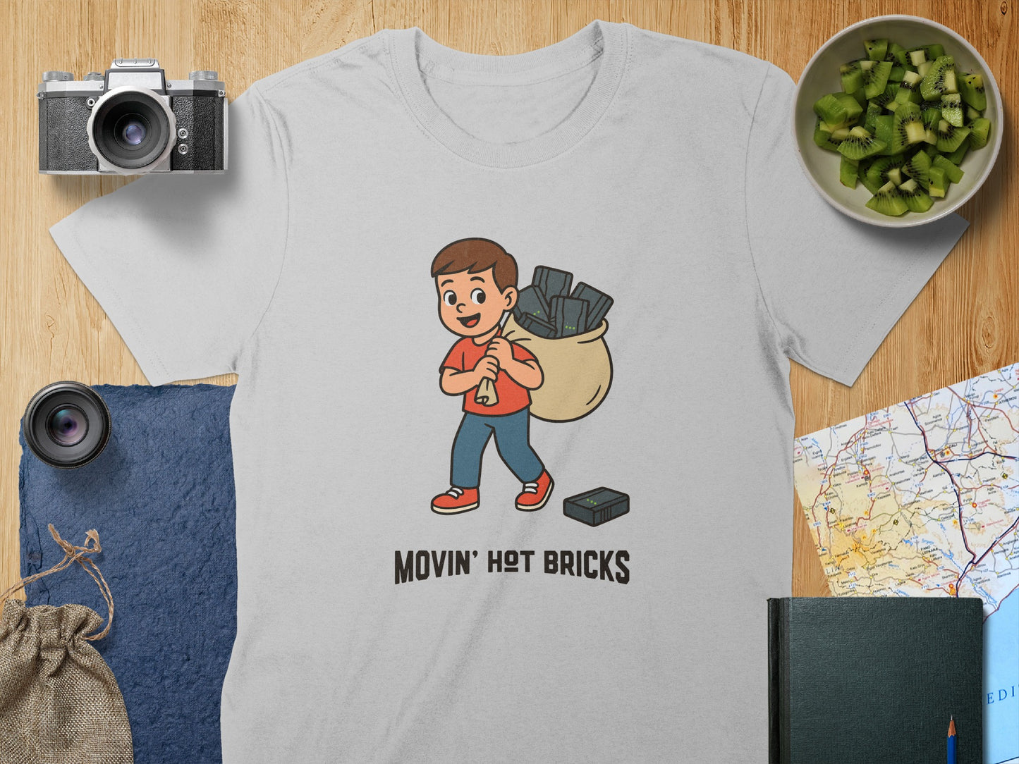 Movin' Hot Bricks Graphic T-shirt product type