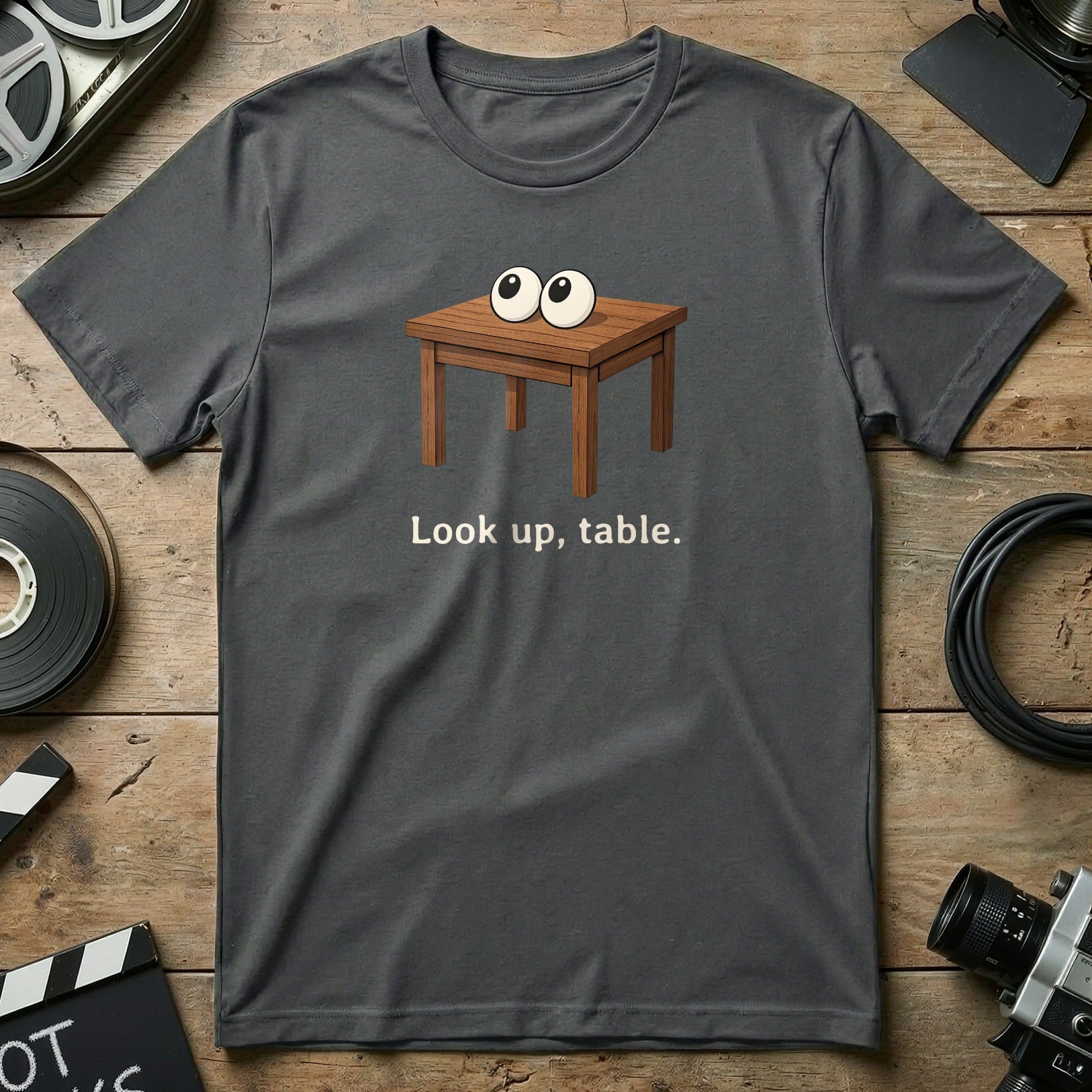 Look Up Table Eyes Funny Graphic T-Shirt