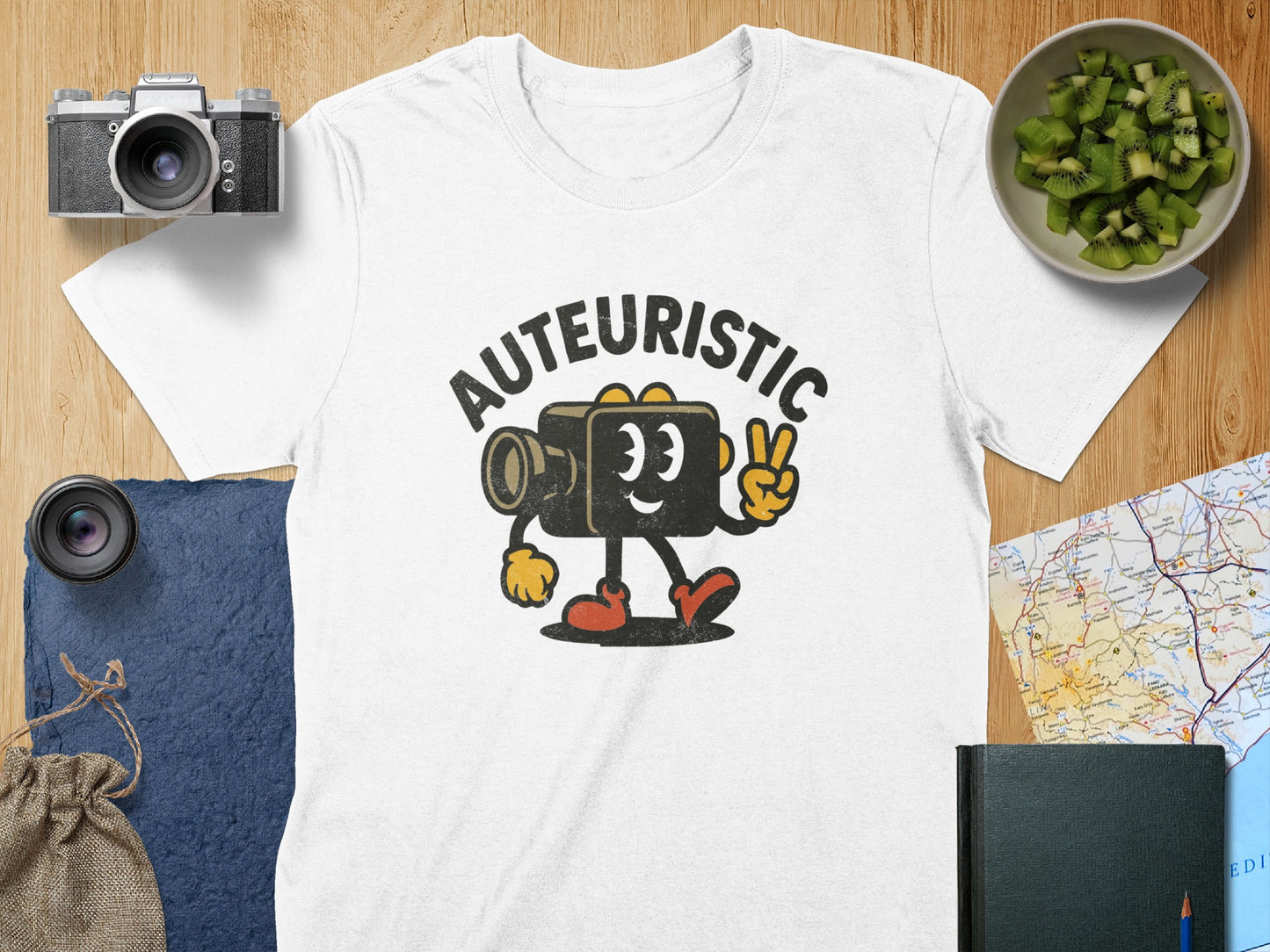 Auteuristic Graphic Camera Character Cartoon Shirt product