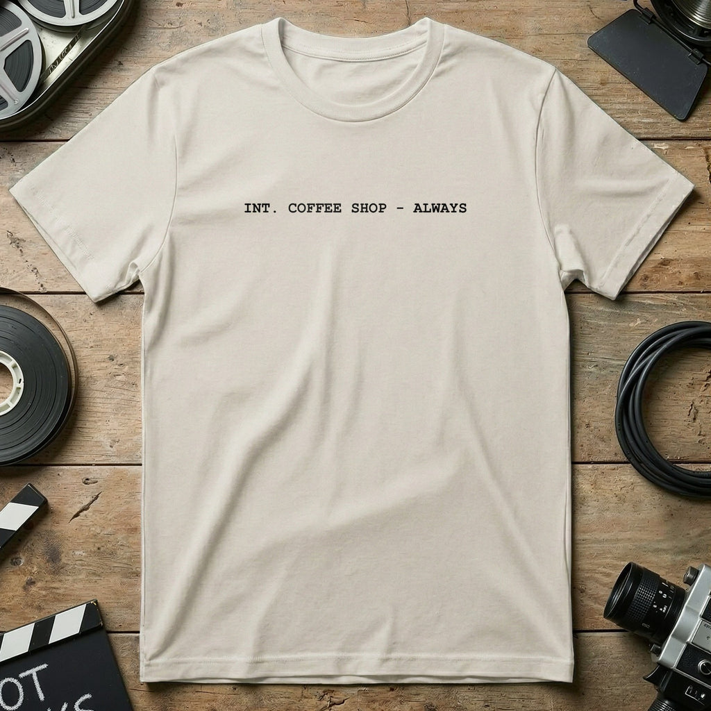 INT. COFFEE SHOP - ALWAYS Stylish Graphic Tee