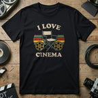 I Love Cinema Graphic T-Shirt for Movie Lovers