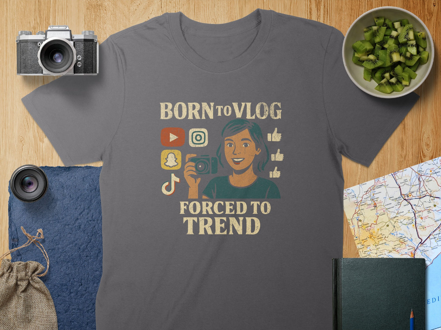 Born to Vlog Forced to Trend Graphic Tee product