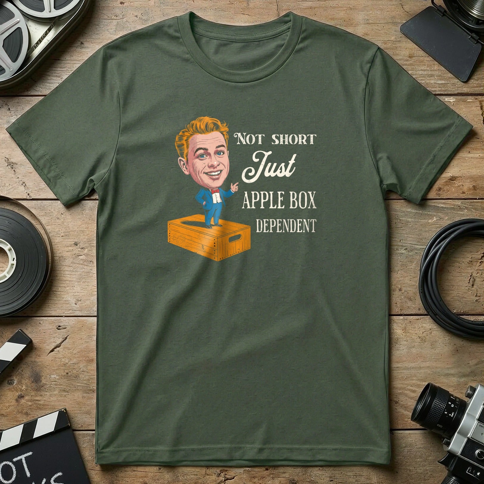 Not Short Just Apple Box Dependent Fun Shirt