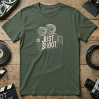 Just Shoot Retro Camera Design Graphic T-shirt