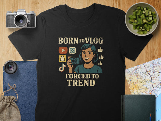 Born to Vlog Forced to Trend Graphic T-Shirt product type
