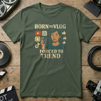 Born to Vlog Forced to Trend Graphic Tee Shirt