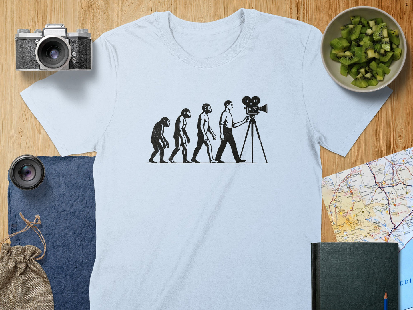 Evolution of Man to Videographer Graphic T-Shirt product type