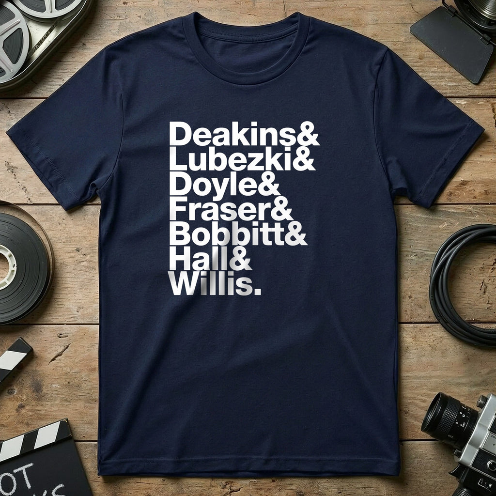Filmmaker Legends Print Names Graphic T-Shirt