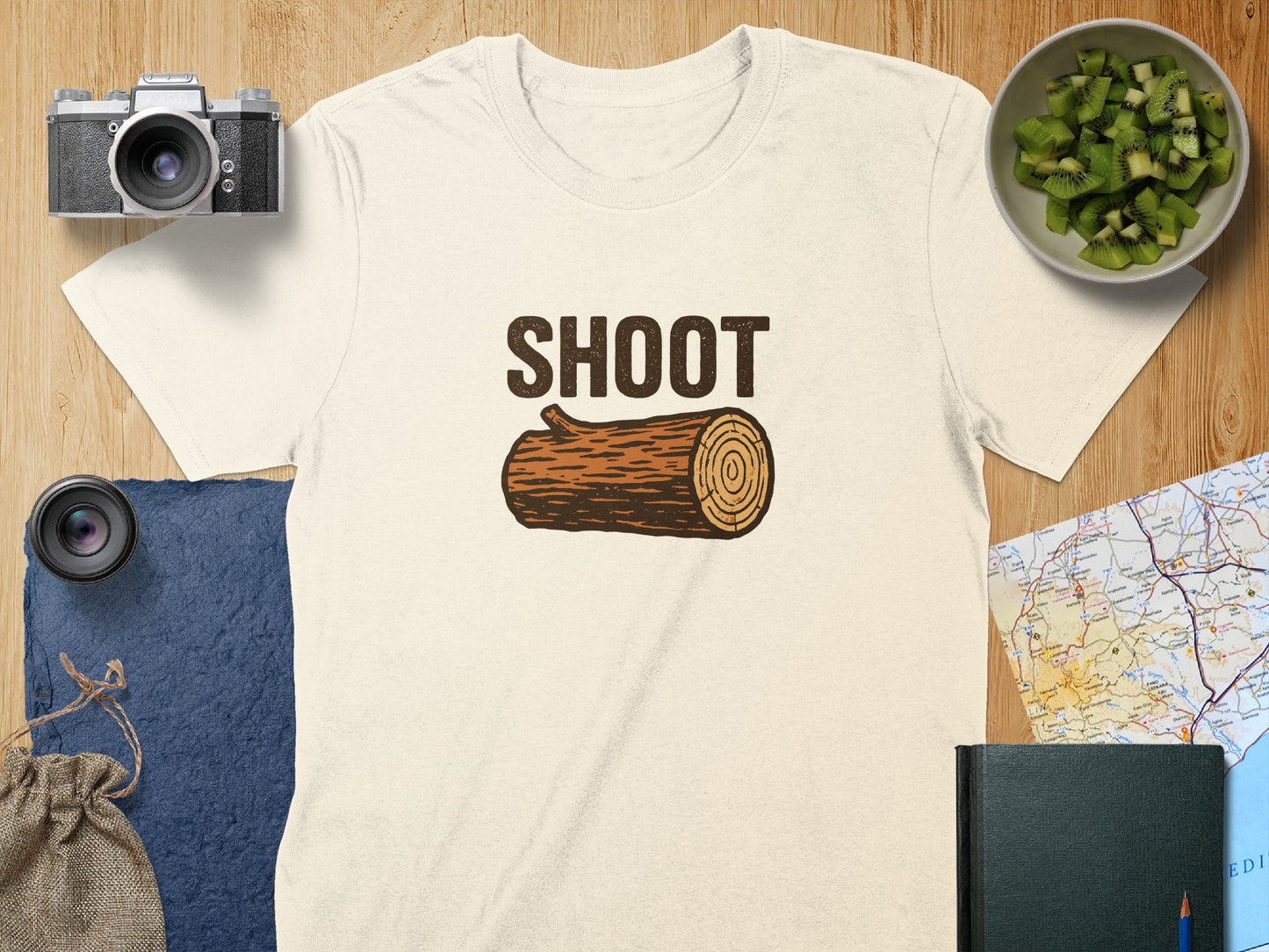 Shoot Log Graphic Unisex Casual T-shirt product type