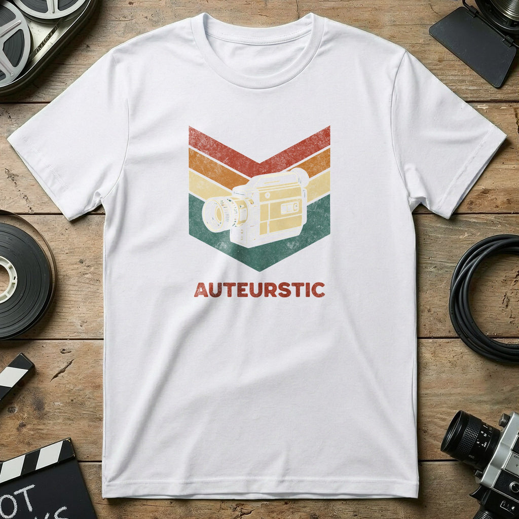 Vintage Camera Graphic Tee With Auteurstic Text Design