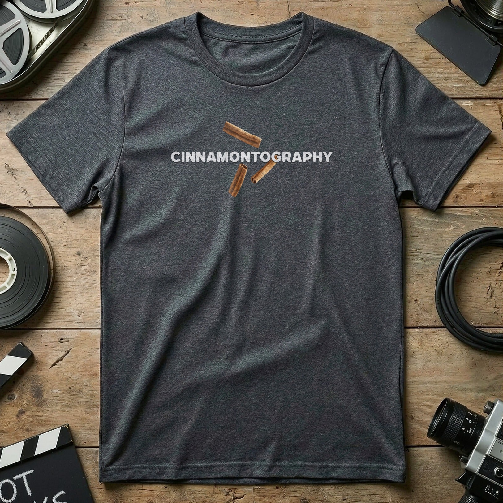 Cinnamontography Spicy Film Pun Dark Gray product type